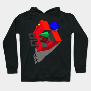 Geometrical Choice Red Cube Hoodie